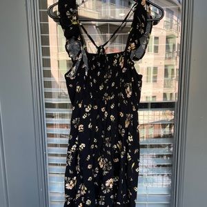 Floral black dress